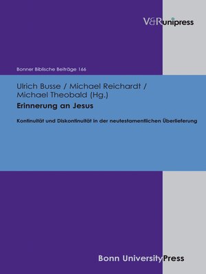 cover image of Erinnerung an Jesus